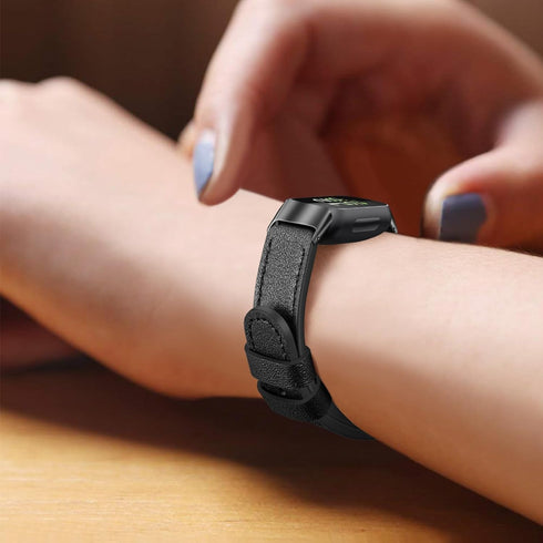 Fintie Bands for Fitbit Inspire 3, Soft Genuine Leather Replacement Strap Wrist Band