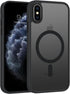 Telaso iPhone X/Xs Case - Slim, Shockproof, Anti-Scratch, Matte Black, Compatible with MagSafe Wireless Charging.
