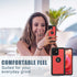Waterproof Case for iPhone 12, Shockproof Dustproof IP68 Full-Body Hard Case with Built-in Screen Protector, Red
