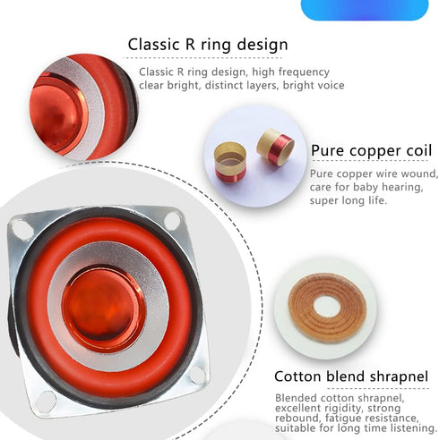 Gikfun 4Ohm 5W Full Range Audio Speaker Stereo Woofer Loudspeaker for Arduino Replacement (Pack of 2)