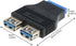 E-outstanding 20 Pin USB 3.0 Header Female to Dual USB 3.0 Female Splitter Adapter for Motherboard Extension