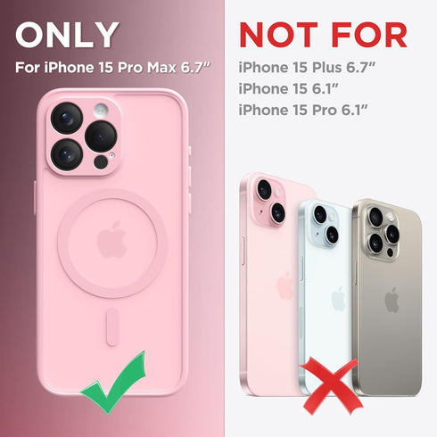 CAPRARO Magnetic iPhone 15 Pro Max Case, Compatible with MagSafe, Full Camera Protection, Shockproof Slim