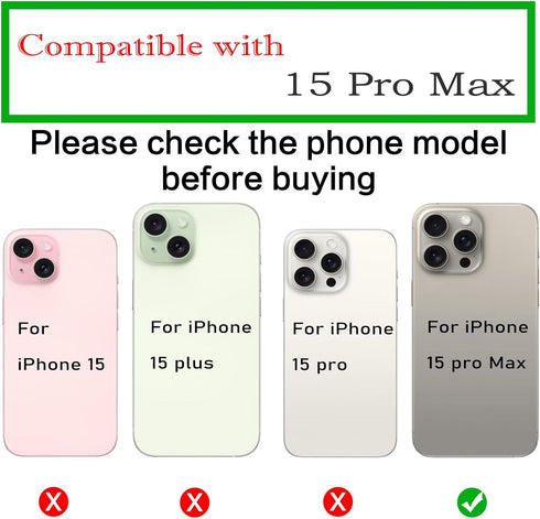 3pcs/Set Rear Camera Lens Replacement for iPhone 15 Pro Max Back Camera Lens Glass Replacement with Pre-Installed Adhesive + Repair Tool Kit, Anti-Lens Scratch & Waterproof