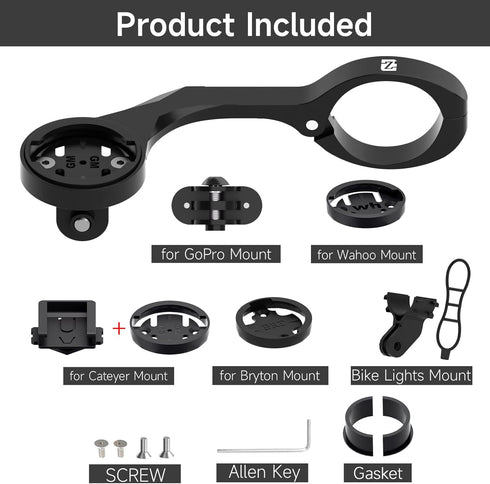 ZIDAOKA 25.6mm 31.8mm Bike GPS Computer Mount for Garmin,Out Front Bike Mount for Riders,Cycling Bracket