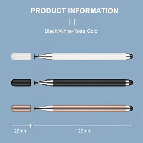 2-in-1 Stylus Pen for Touch Screen, 3pcs High Precision Universal Stylus for iPad, Apple, Android, Microsoft