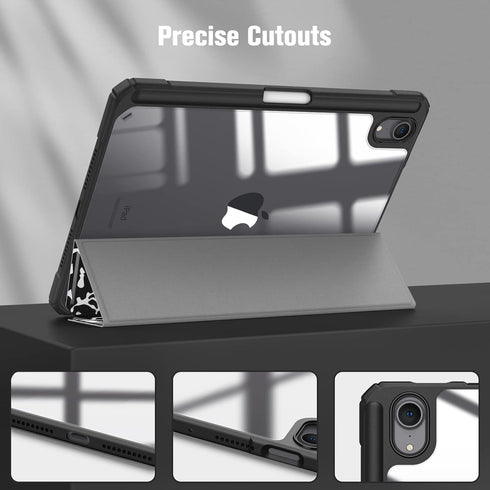 Fintie Hybrid Slim Case for iPad Mini 7 (A17 Pro, 7th Gen) / iPad Mini 6 (6th Gen), Shockproof Cover with Pencil Holder