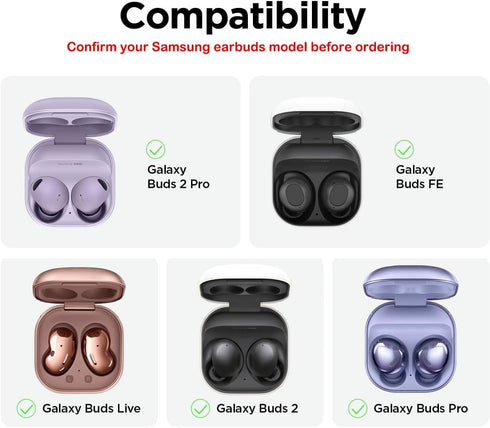 LOPIE Carbon Fiber Texture Case for Samsung Galaxy Buds FE (2023) Buds 2 Pro (2022) Buds 2 (2022) Buds Pro (2021) Buds
