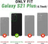 SUANPOT Leather Wallet Case for Samsung Galaxy S21+/S21 Plus 6.7" with RFID Blocking, Shockproof Flip Folio Cover, Blue