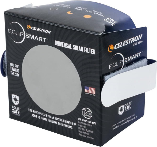 Celestron EclipSmart Safe Solar Eclipse Telescope and Camera Filter, Meets ISO 12312-2:2015(E) Standards