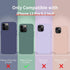 Cordking iPhone 13 Pro Case, 6.1" Ultra Slim Silicone, Shockproof with Soft Anti-Scratch Microfiber Lining, Calke Green.