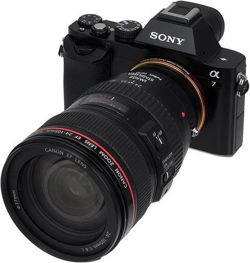 Fotodiox Lens Mount Adapter - Compatible with Canon EOS EF and EF-S Lenses on Sony E-Mount Cameras