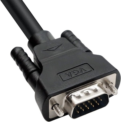 DTECH 3 1080p (1 Feet SVGA VGA Computer Monitor Cable Male to Male Supports High Resolution Meter, Black)