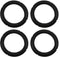 Fielect 4Pcs 8 Inch Black Notch Speaker Rubber Edge Surround Rings for Speaker Repair or DIY