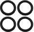 Fielect 4Pcs 8 Inch Black Notch Speaker Rubber Edge Surround Rings for Speaker Repair or DIY