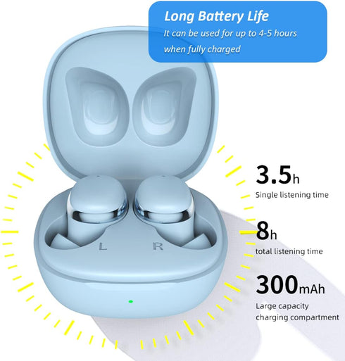 Kamon K11 Wireless Earbuds with Wireless Charging Case, Bluetooth 5.3, Touch Control Waterproof, in Ear Stereo