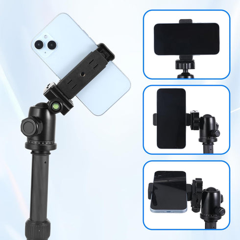 Bruislard 2 Pcs Universal Cell Phone Tripod Mount Adapter Expandable Phone Clip Phone Holder Clip Connector Head