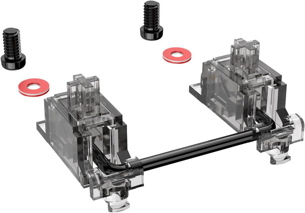 DUROCK Stabilizer V3, Screw in Stabilizers with 2u 6.25u 7u Wires for Mechanical Keyboards (V3 Smokey Black 80% Kit)