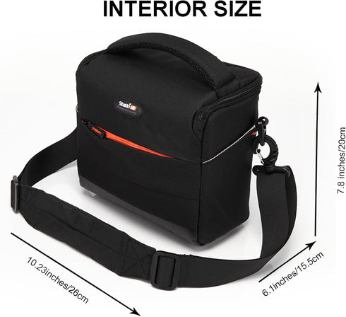 svatin Camera Shoulder Bag,Shockproof Camera Sling Lens Case,Digital DSLR SLR Mirrorless Crossbody Cameras Accessories