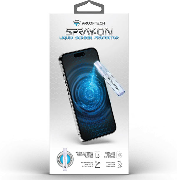 SPRAY ON Liquid Glass Screen Protector - Nano protection for up to 10 devices: phones, tablets, smartwatches, scratch &