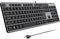 Wired USB Keyboard, Comfortable Quiet Chocolate Keys, Ultra-Slim QWERTY Layout for PC, Windows 11/10/8/7, KB1430 - Gray