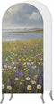 Jnbasdffb Spring Floral Wedding Arch Cover,Stretchy Spandex Arch Backdrop Stand Covers 7.2 FT,Modern