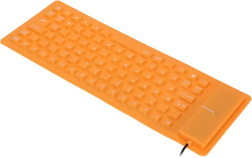 Silicone Folding Keyboard, Portable USB Wired 85 Keys Standard Keyboard, Lightweight and Waterproof