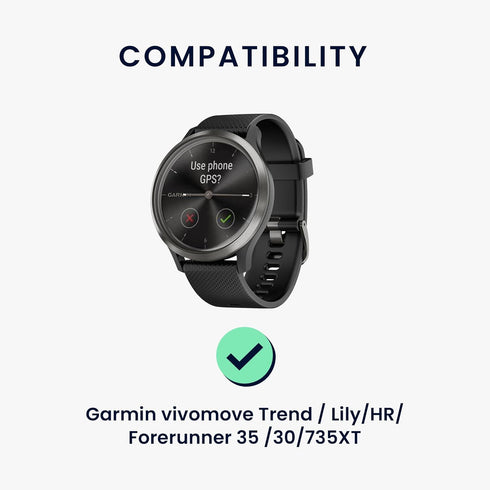 kwmobile Charger Compatible with Garmin vivomove Trend/Lily/HR/Forerunner 35/30 / 735XT - Charger USB-C Cable for Charging Smart Watch - Black