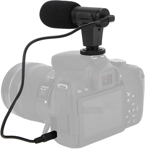 Camera Microphone, Universal 3.5mm Mobile Phone Camera Mini Microphone,Camcorder Camera Video Mic,for Live Conference Video Vlog
