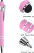 PATIKIL 6 Pack Ballpoint Pen with Stylus Tip, 2 in 1 Metal Pen, Light Purple, Black Ink 1.0mm Medium Point