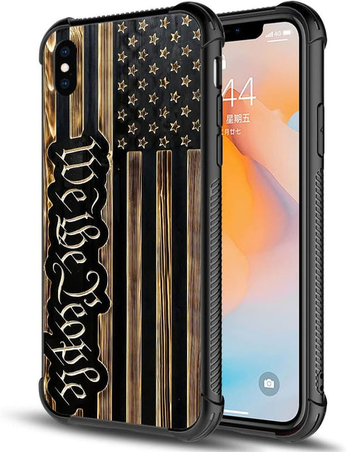 DAIZAG Compatible iPhone XR Case, Shockproof Anti-Scratches TPU Cover for Man Woman - We The People USA Flag