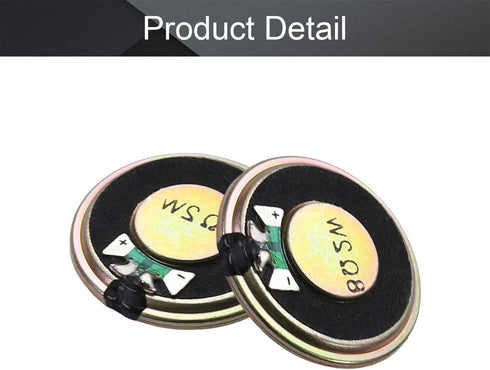 Fielect DIY Magnetic Speaker 2W 8 Ohm Replacement Loudspeaker 36mm Diameter (2pcs)