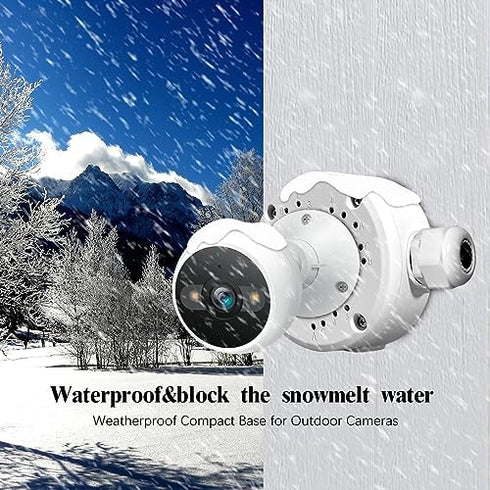 (New Upgrade) Security Camera Junction Box, Universal IP Camera Mount, Metal Aluminum Waterproof Security Camera Bracket