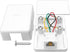 Phone Jack Surface Mount Box, Single Port Telephone Jack with 4 Screw Terminals to 1 RJ11 6P4C Female, White