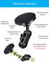 QZAPZU 17mm 360 12-17 2.12 Inch Aluminum Magnetic Car Mount Base with Ball Mount Extension Adapter, Rotation Phone