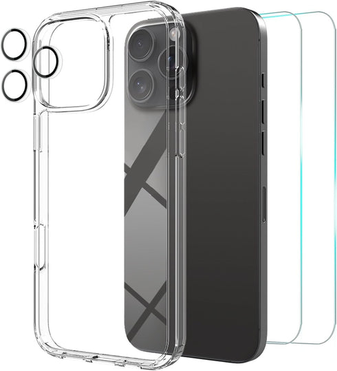 FanTEK Compatible with iPhone 16 Pro Max Case with 2pcs Screen Protectors and