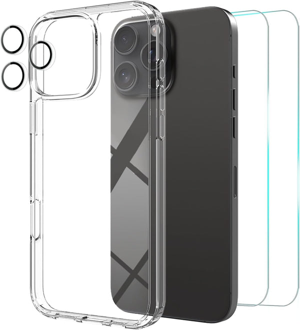 FanTEK Compatible with iPhone 16 Pro Max Case with 2pcs Screen Protectors and