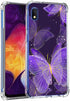 FollmeAir for Samsung Galaxy A10E Case, Slim Flexible TPU for Girls Women, Purple Butterfly Airbag Bumper Cover
