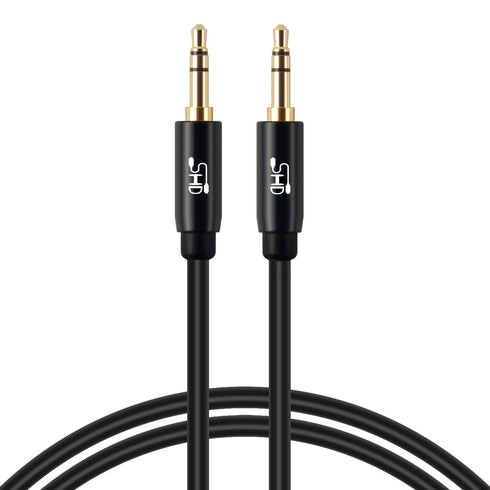 SHD Aux Cable (3.5mm Audio Cable) - Premium Sound Dual Shielded 6Feet Auxiliary Stereo Cable with Gold Connectors