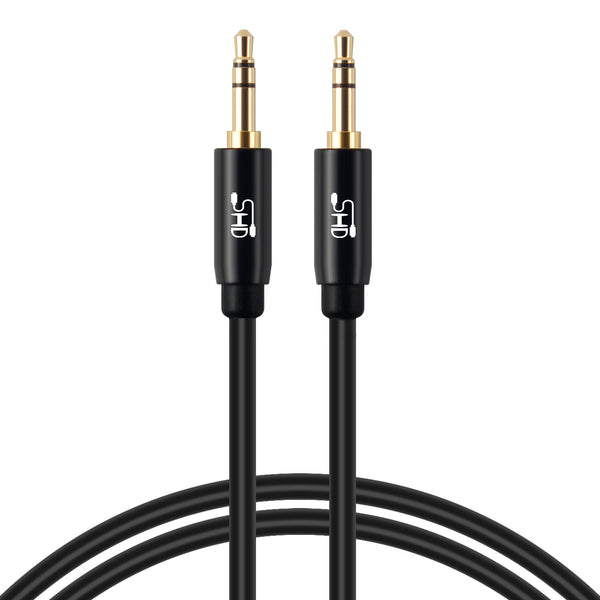 SHD Aux Cable (3.5mm Audio Cable) - Premium Sound Dual Shielded 6Feet Auxiliary Stereo Cable with Gold Connectors