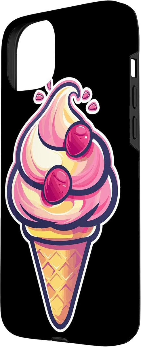 Funny Ice Cream Seller Graphic Tees and Presents 15 Ice Cream Cone Graphic Sorbet Case for iPhone Plus