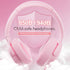 Kids Headphones with Cord, 3.5mm Jack, Safe Volume Control, Built-in Microphone, Pink