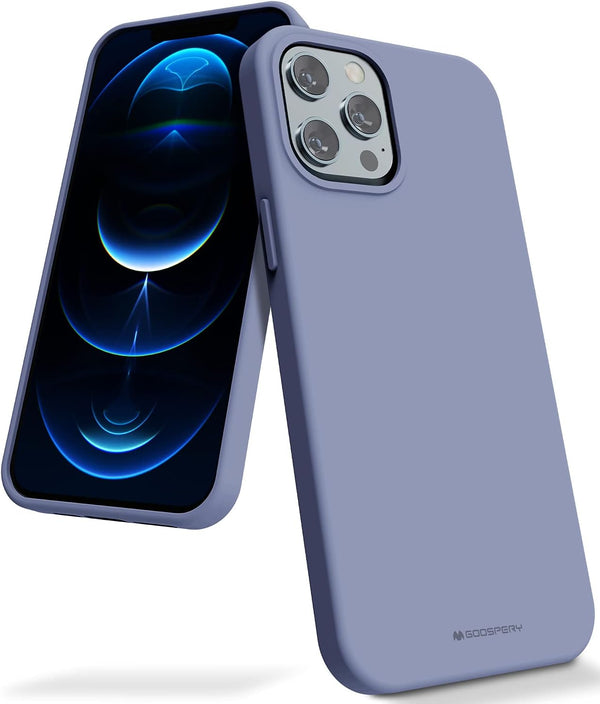 GOOSPERY Liquid Silicone Case for iPhone 12 Pro Max (6.7 inches), Silky-Soft Touch, Shockproof Cover with Microfiber