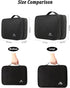 MATEIN Electronics Organizer Travel Case, Water Resistant Cable Organizer Bag for Travel Essentials, Tech Gifts for Men, Storage Bag as Accessories for Phone, Cord, iPad, Black