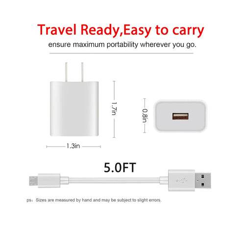 5FT Charging Power Cable Cord 9V for Arlo Pro Pro2, Wyze Cam, Blink, Netvue, Oculus Go, Kasa Cam Wall Charger