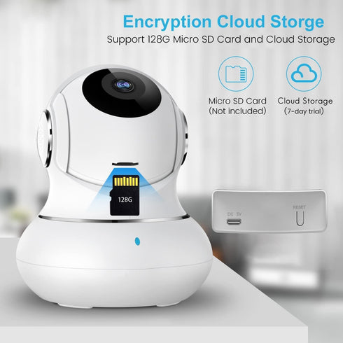 litokam 2K Indoor Security Camera with 360 Pan/Tilt, Motion Detection, Baby Monitor, Night Vision & 2-Way Audio
