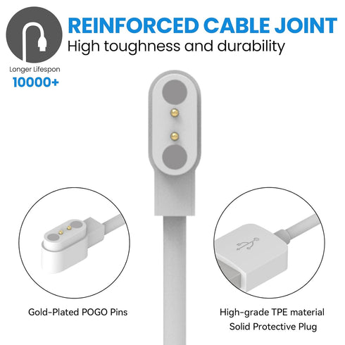 Replacement Charger Compatible with Amzhero IDW13/IDW16/IDW19 Smart Watch, Portable Magnetic 60cm USB Charging Cable