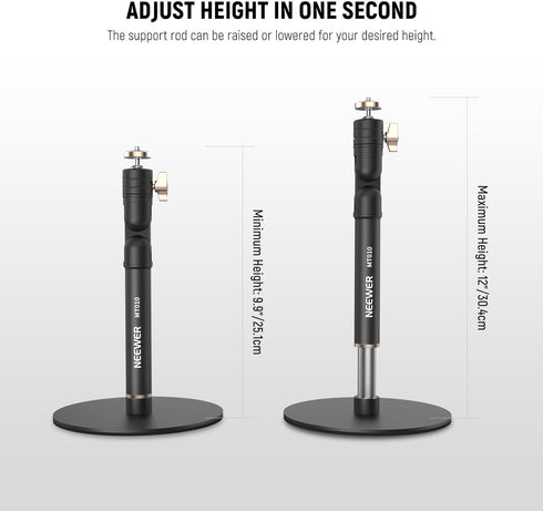 NEEWER 360 MT010 Cell Phone Stand for Desk, Adjustable Office Table Phone Holder Mount Compatible with iPhone Samsung