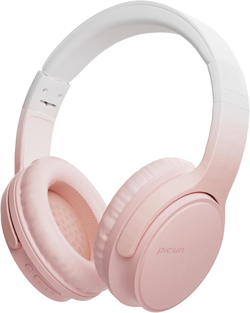 Wireless Headphones, Bluetooth Over Ear Headsets with Microphone, Hi-Fi Audio, 60H Playtime, Touch Control, Pink