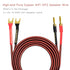 UCINNOVATE 2 Pack HiFi OFC Speaker Cable - Banana Plug to Jumper Spade, 14AWG Speaker Wire Cord for Amplifier