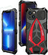 Armor Heavy Duty Phone Case for iPhone 13 - Military Grade Protective Full Body Cover with Aluminium Bumper - Black +